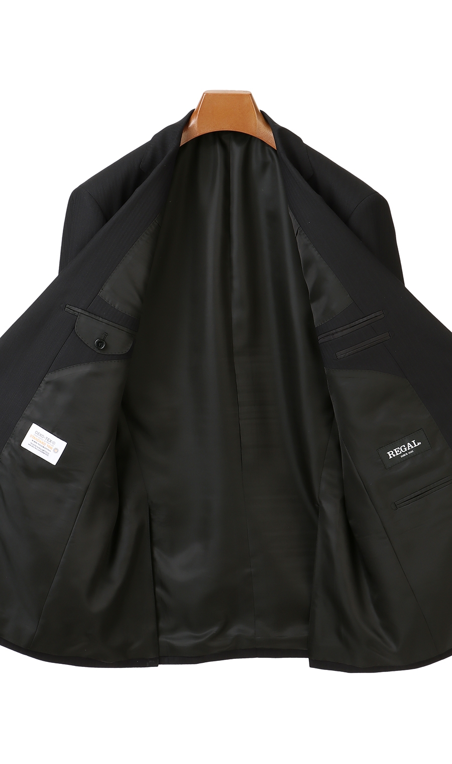 スタンダードスーツ《ツーパンツ》《OEKO-TEX》 ブラック 体型:A体(標準型),号数（身長）:3号(160cm)