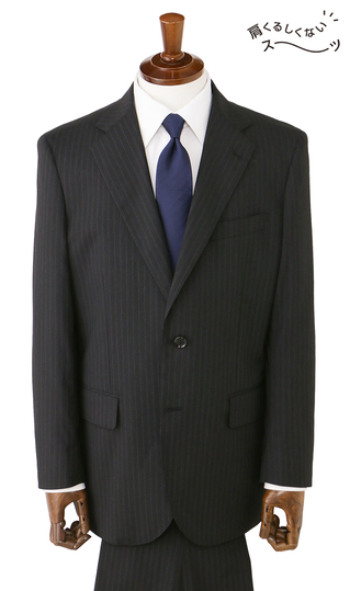 スタンダードスーツ【肩くるしくないスーツ】【ツーパンツ】【Plastics Smart】