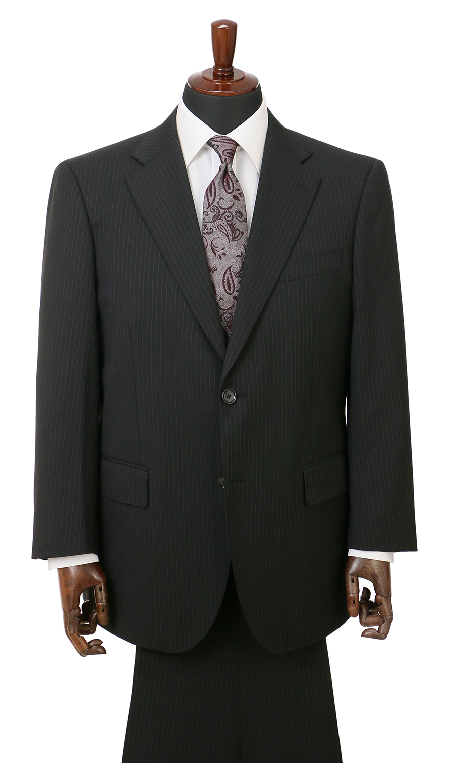 スタンダードスーツ【ツーパンツ】【キング&トール】【Plastics Smart】 ブラック 体型:E体(大きいサイズ),号数（身長）:4号(165cm)