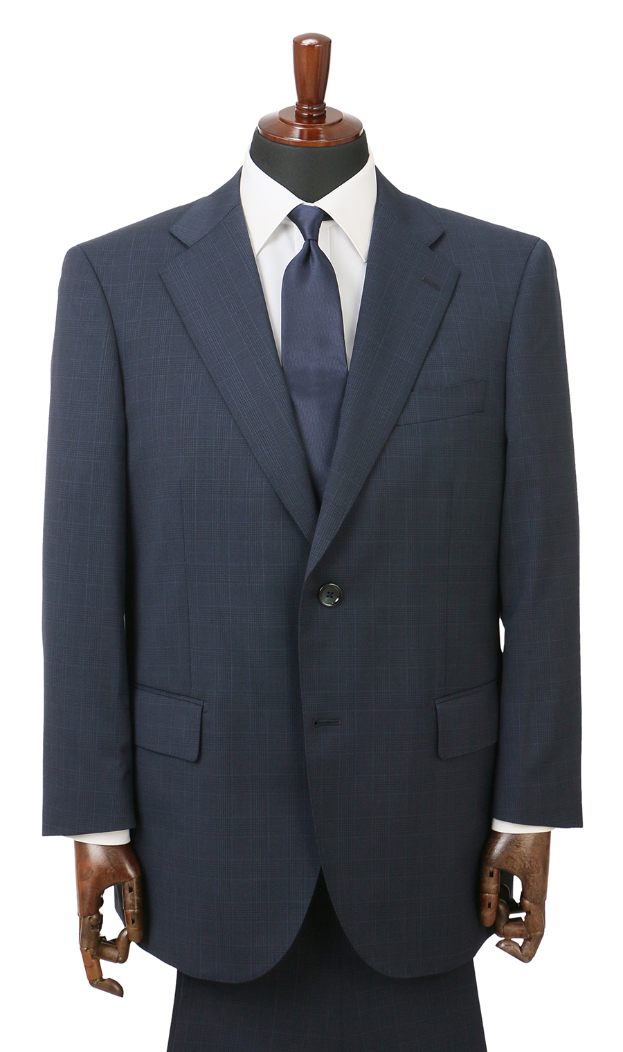 スタンダードスーツ【ツーパンツ】【キング&トール】【Plastics Smart】 ネイビー 体型:E体(大きいサイズ),号数（身長）:4号(165cm)