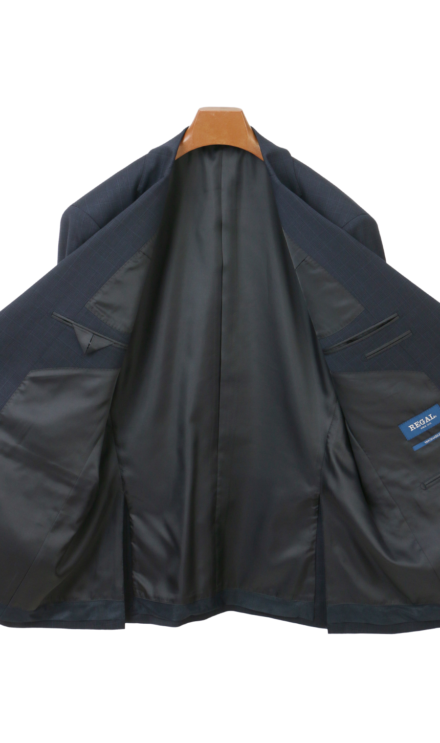 スタンダードスーツ【ツーパンツ】【キング&トール】【Plastics Smart】 ネイビー 体型:E体(大きいサイズ),号数（身長）:4号(165cm)