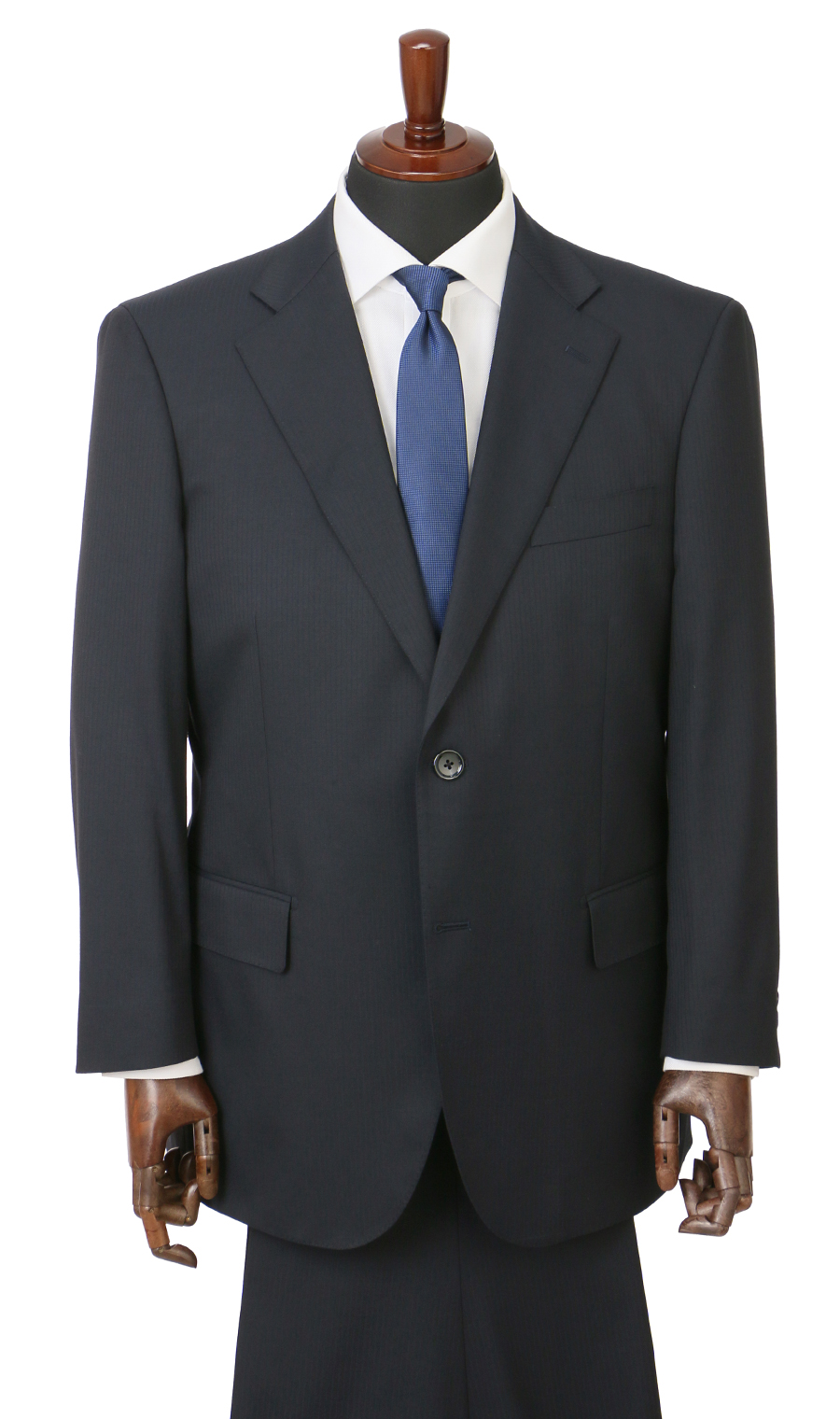 スタンダードスーツ【キング&トール】【ツーパンツ】【Plastics Smart】 ネイビー 体型:E体(大きいサイズ),号数（身長）:3号(160cm)