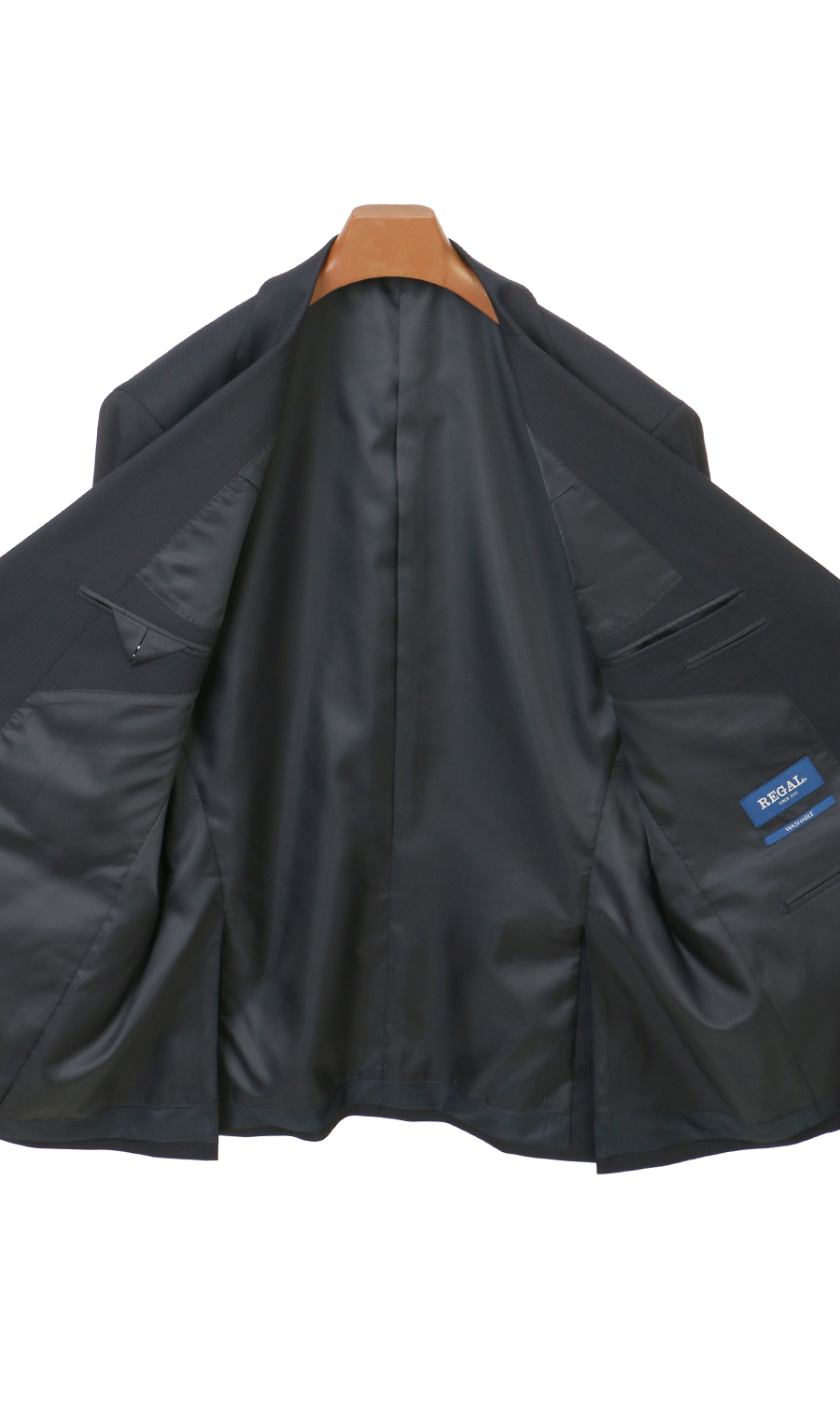 スタンダードスーツ【キング&トール】【ツーパンツ】【Plastics Smart】 ネイビー 体型:E体(大きいサイズ),号数（身長）:3号(160cm)