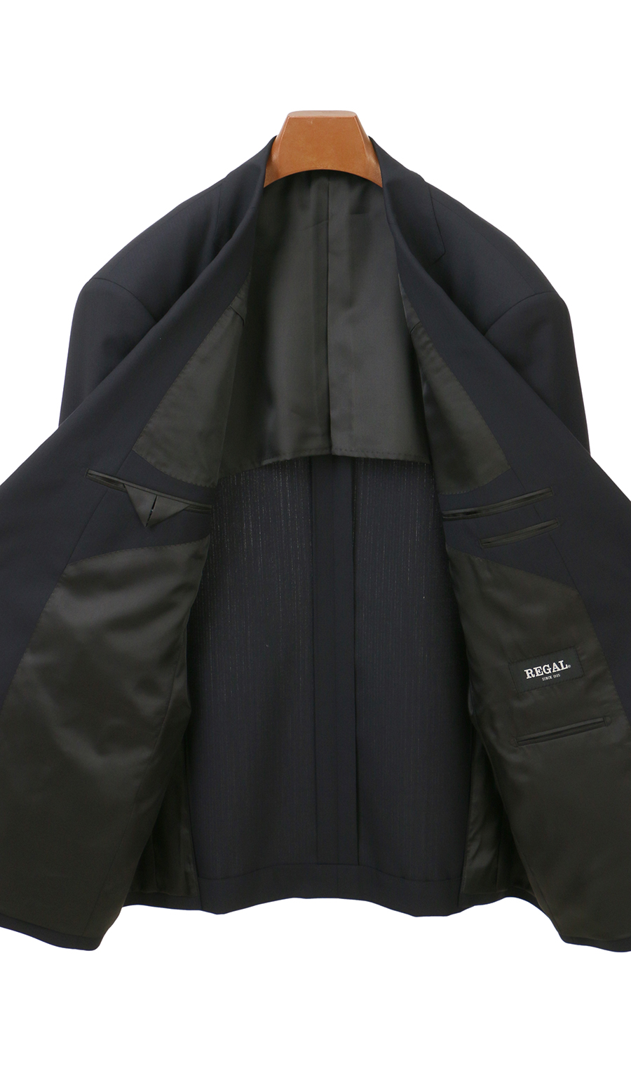 スタンダードスーツ【ツーパンツ】【キング&トール】【Plastics Smart】 ネイビー系 体型:K体(大きいサイズ),号数（身長）:4号(165cm)