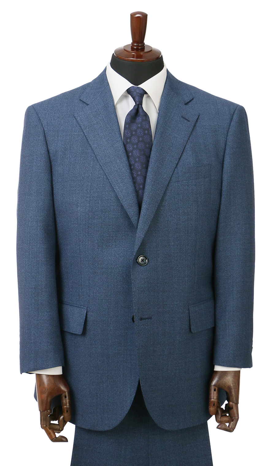 スタンダードスーツ【ツーパンツ】【キング&トール】【Plastics Smart】 ブルー 体型:E体(大きいサイズ),号数（身長）:3号(160cm)