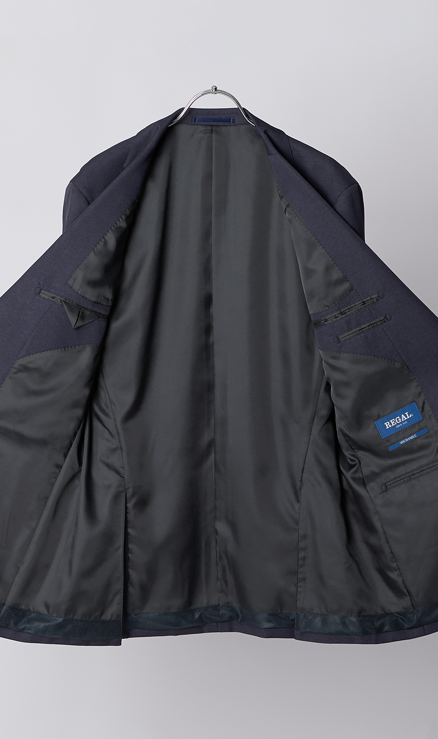 スタンダードスーツ【肩くるしくないスーツ】【ツーパンツ】【Plastics Smart】 ネイビー 体型:A体(標準型),号数（身長）:3号(160cm)