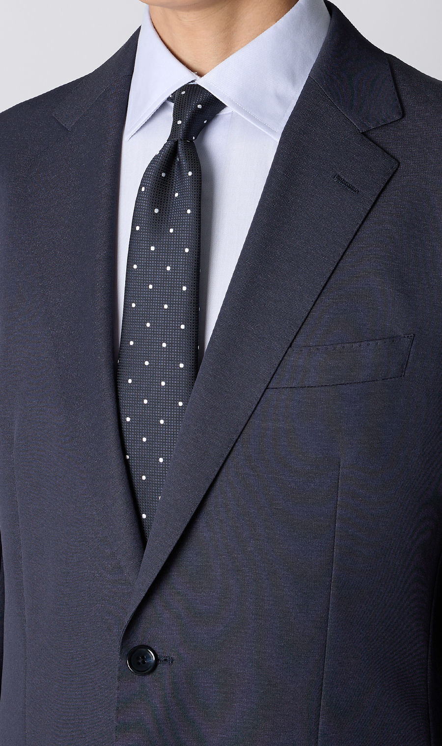 スタンダードスーツ【肩くるしくないスーツ】【ツーパンツ】【Plastics Smart】 ネイビー 体型:A体(標準型),号数（身長）:3号(160cm)