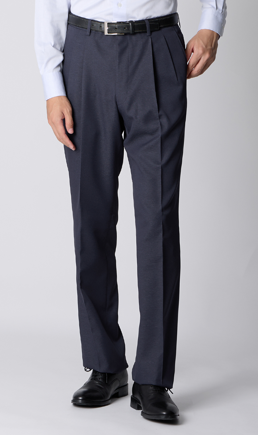 スタンダードスーツ【肩くるしくないスーツ】【ツーパンツ】【Plastics Smart】 ネイビー 体型:A体(標準型),号数（身長）:3号(160cm)