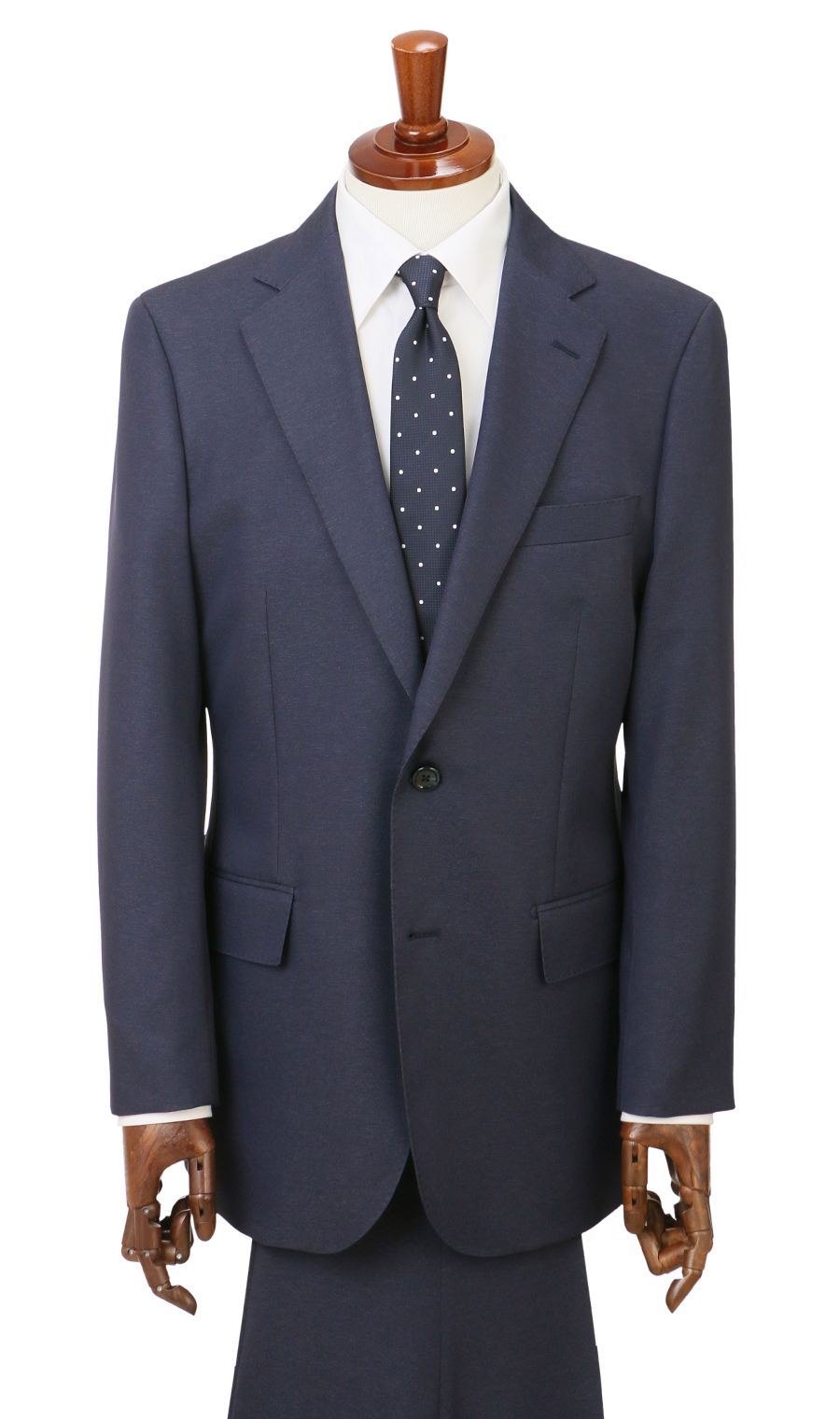 スタンダードスーツ【肩くるしくないスーツ】【ツーパンツ】【Plastics Smart】 ネイビー 体型:A体(標準型),号数（身長）:3号(160cm)