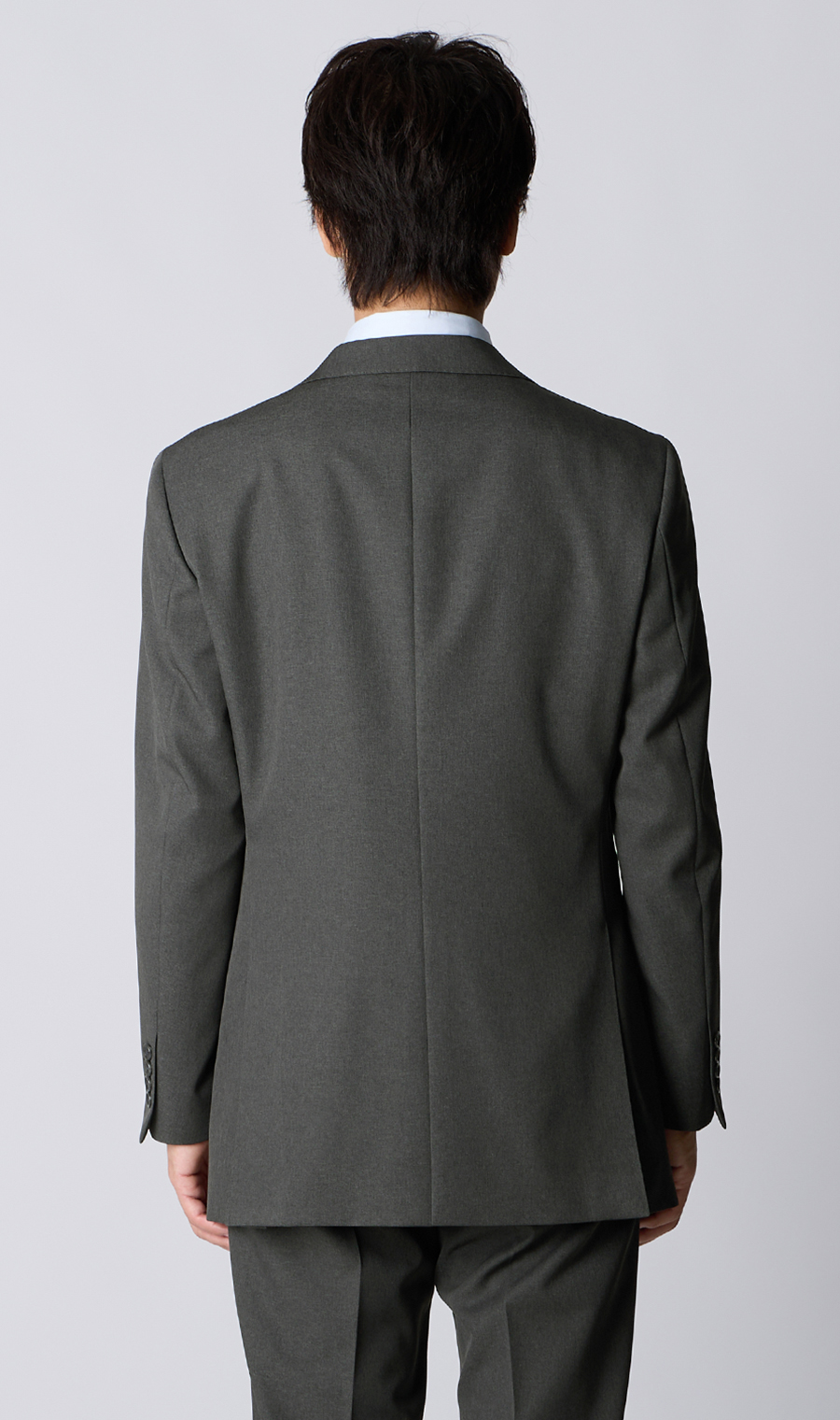 スタンダードスーツ【肩くるしくないスーツ】【ツーパンツ】【Plastics Smart】 チャコール 体型:A体(標準型),号数（身長）:3号(160cm)