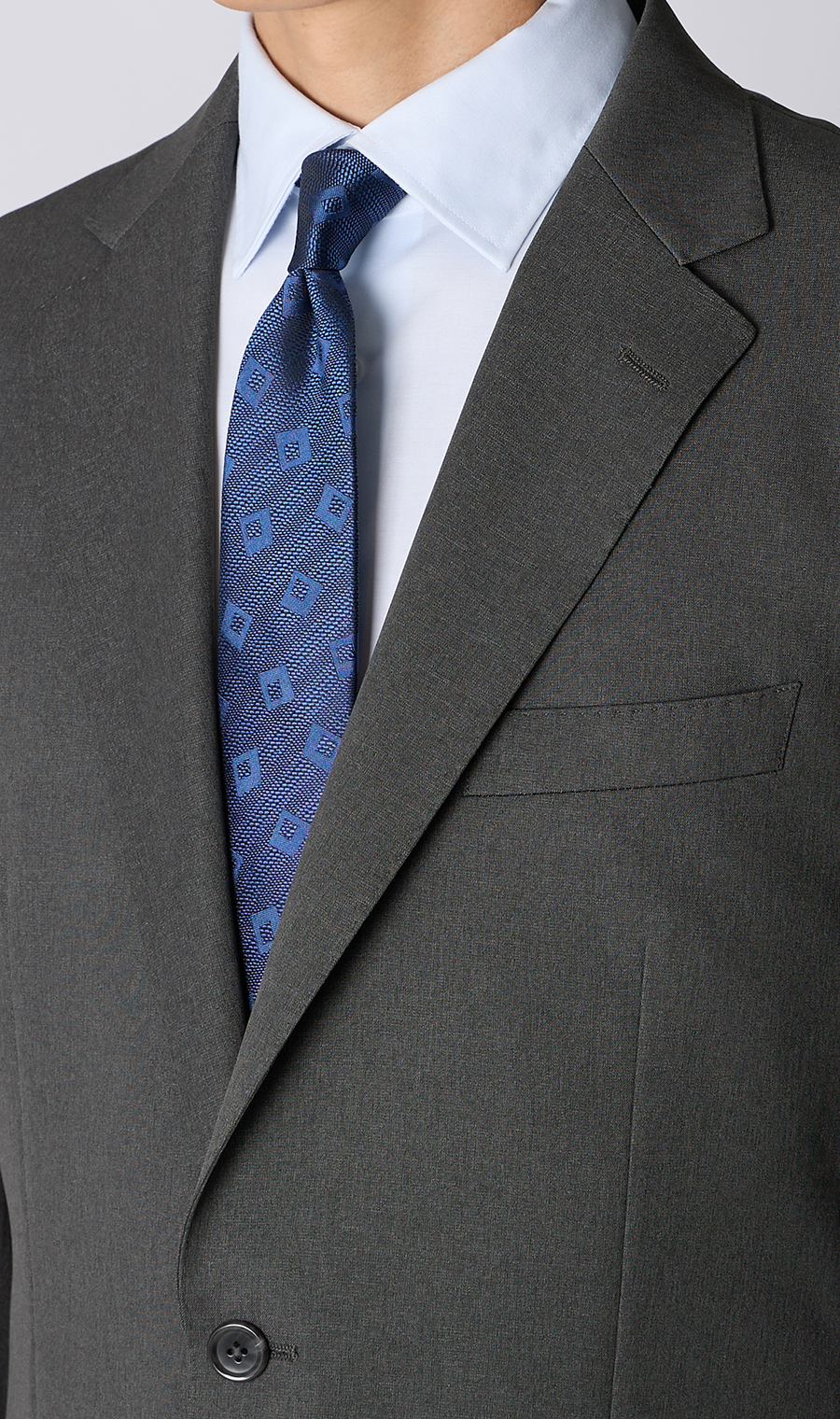 スタンダードスーツ【肩くるしくないスーツ】【ツーパンツ】【Plastics Smart】 チャコール 体型:A体(標準型),号数（身長）:3号(160cm)