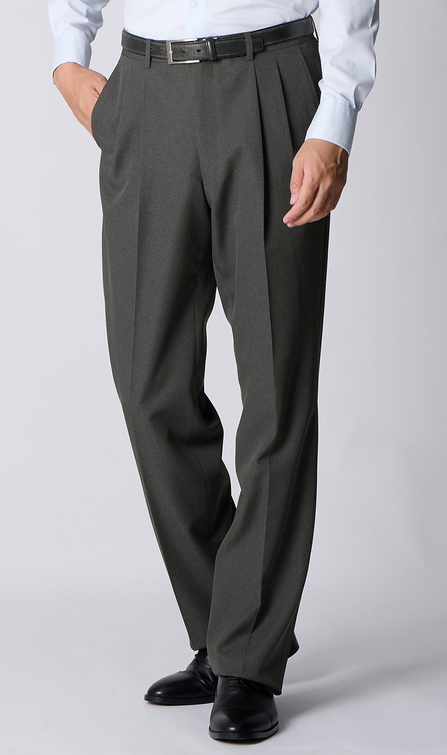 スタンダードスーツ【肩くるしくないスーツ】【ツーパンツ】【Plastics Smart】 チャコール 体型:A体(標準型),号数（身長）:3号(160cm)