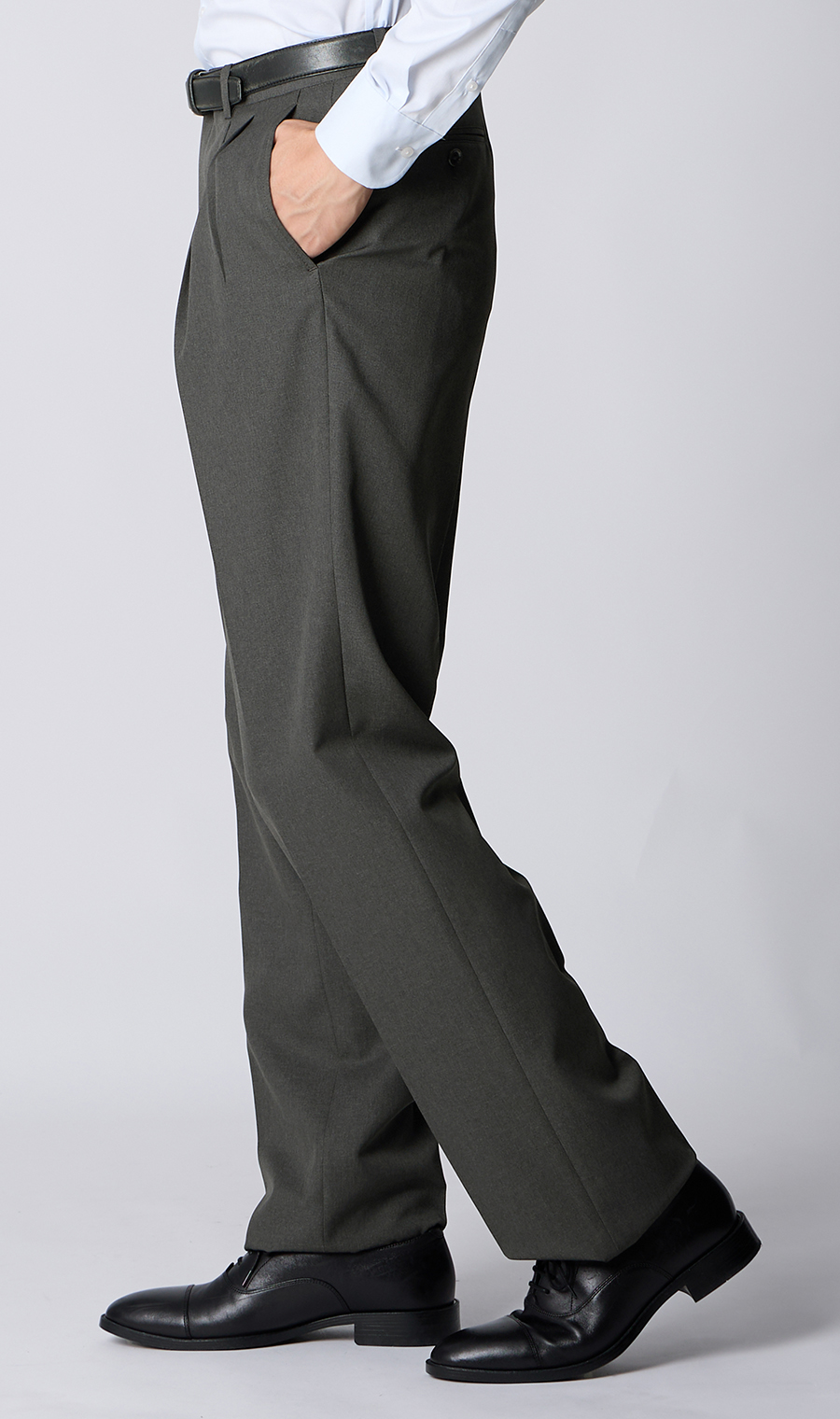 スタンダードスーツ【肩くるしくないスーツ】【ツーパンツ】【Plastics Smart】 チャコール 体型:A体(標準型),号数（身長）:3号(160cm)