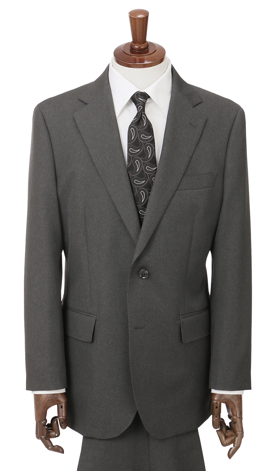 スタンダードスーツ【肩くるしくないスーツ】【ツーパンツ】【Plastics Smart】 チャコール 体型:A体(標準型),号数（身長）:3号(160cm)