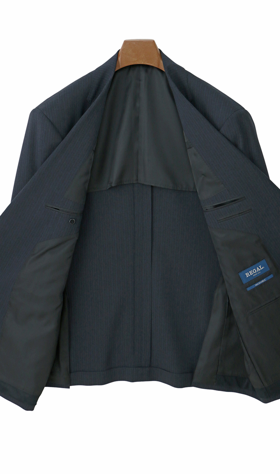 スタンダードスーツ【ツーパンツ】【ウォッシャブル】【Plastics Smart】 ネイビー 体型:E体(大きいサイズ),号数（身長）:3号(160cm)