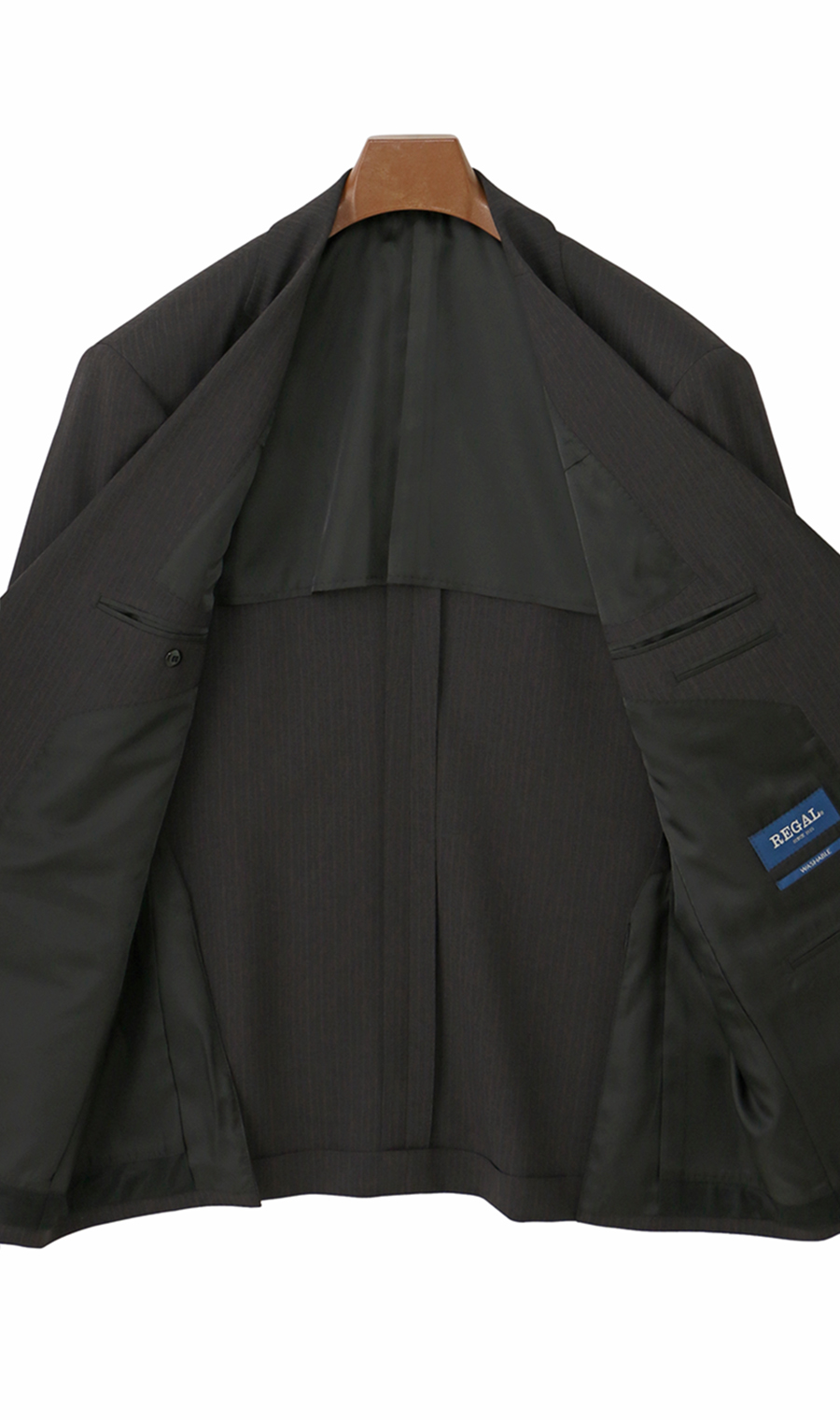 スタンダードスーツ【ツーパンツ】【ウォッシャブル】【Plastics Smart】 チャコール 体型:E体(大きいサイズ),号数（身長）:4号(165cm)