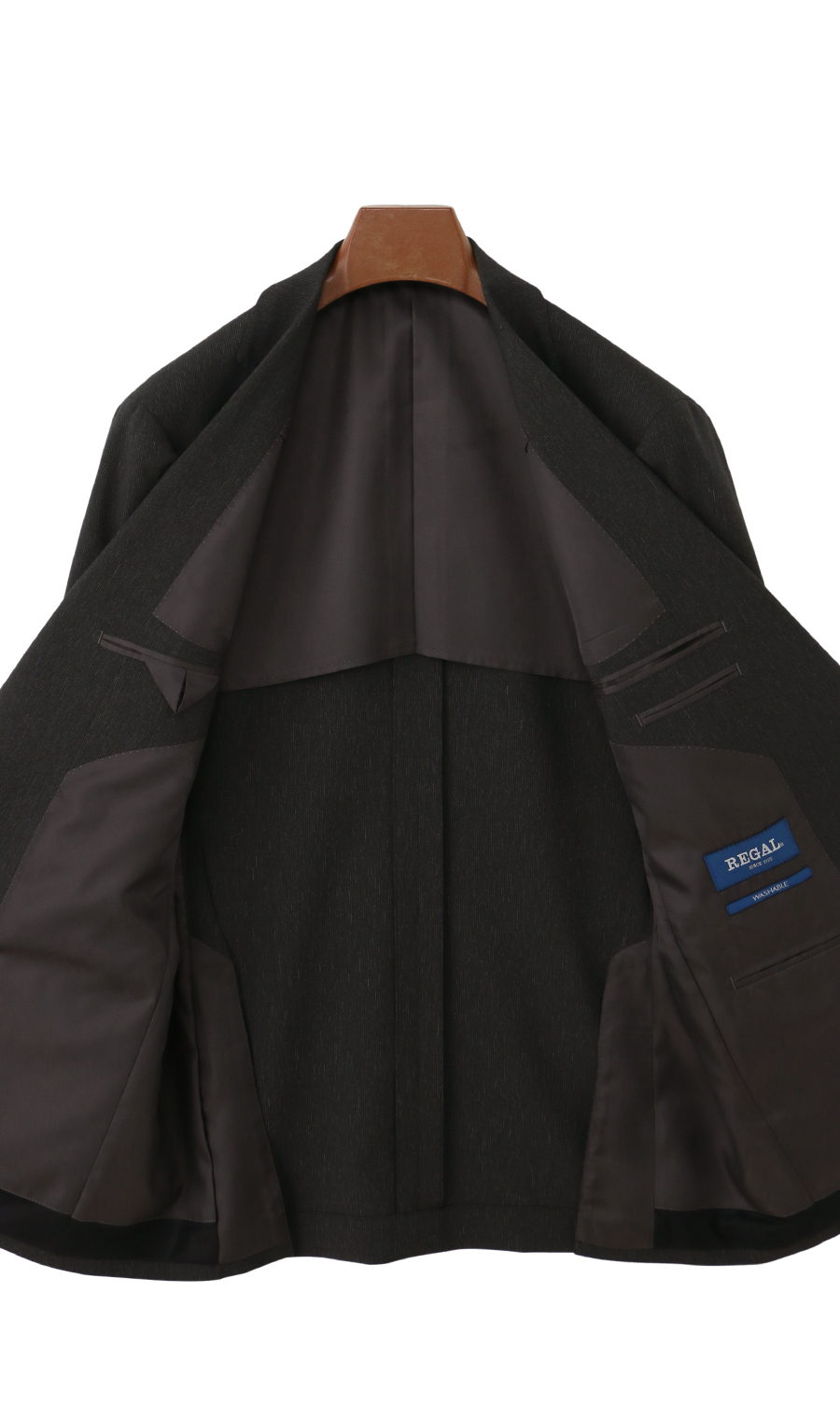 スタンダードスーツ【肩くるしくないスーツ】【ツーパンツ】【Plastics Smart】 チャコール 体型:A体(標準型),号数（身長）:3号(160cm)