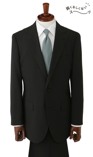 スタンダードスーツ【肩くるしくないスーツ】【ツーパンツ】【Plastics Smart】