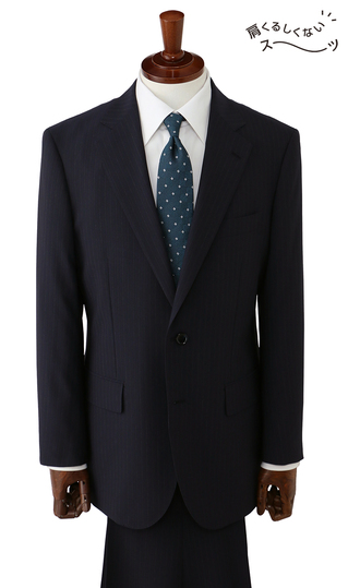 スタンダードスーツ【肩くるしくないスーツ】【ツーパンツ】【Plastics Smart】