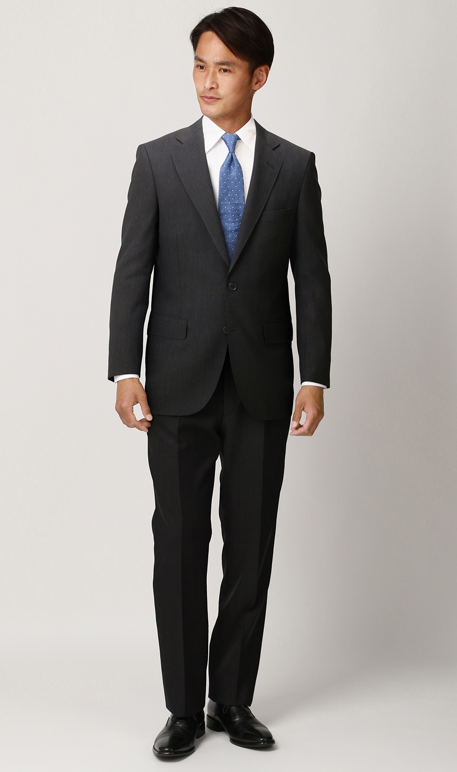 スタンダードスーツ《ツーパンツ》《NANOTEX FABRIC》 グレー 体型:A体(標準型),号数（身長）:7号(180cm)