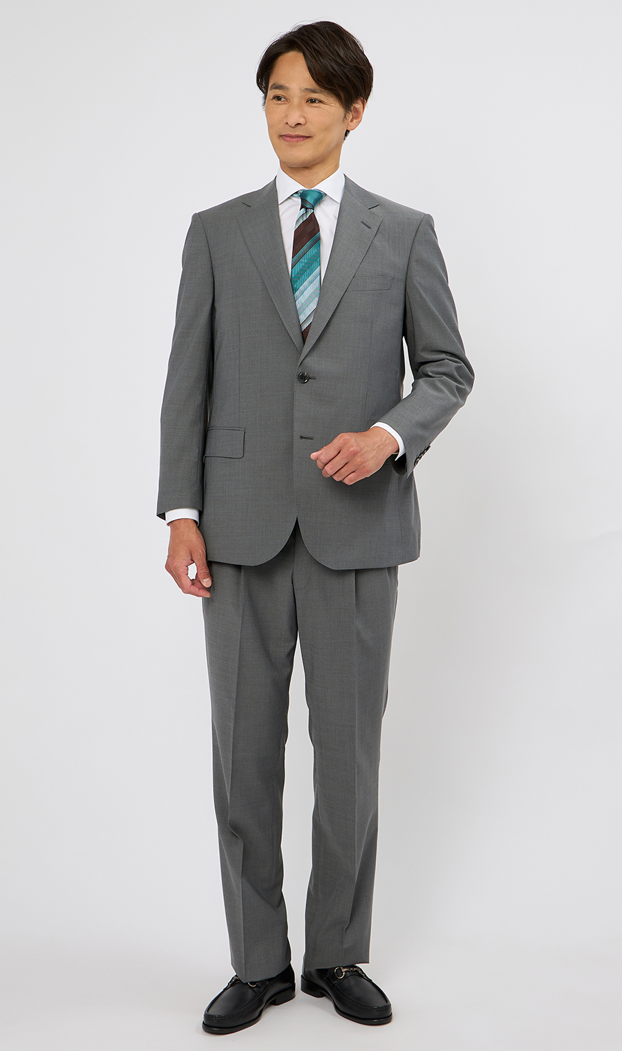 スタンダードスーツ【ツーパンツ】【清涼】【Plastics Smart】 グレー 体型:A体(標準型),号数（身長）:4号(165cm)
