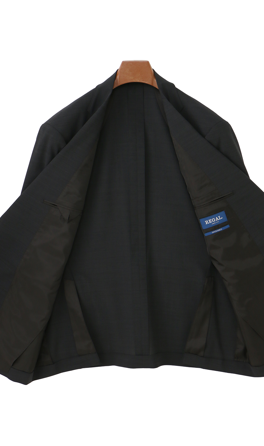 スタンダードスーツ【清涼】【ツーパンツ】【キング＆トール】【Plastics Smart】 ブラック 体型:E体(大きいサイズ),号数（身長）:4号(165cm)