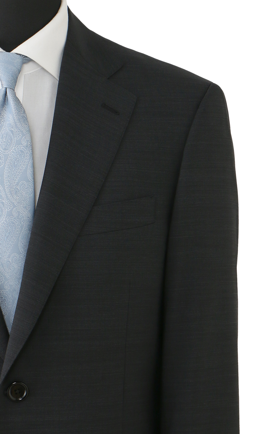 スタンダードスーツ【清涼】【ツーパンツ】【キング＆トール】【Plastics Smart】 ブラック 体型:E体(大きいサイズ),号数（身長）:4号(165cm)