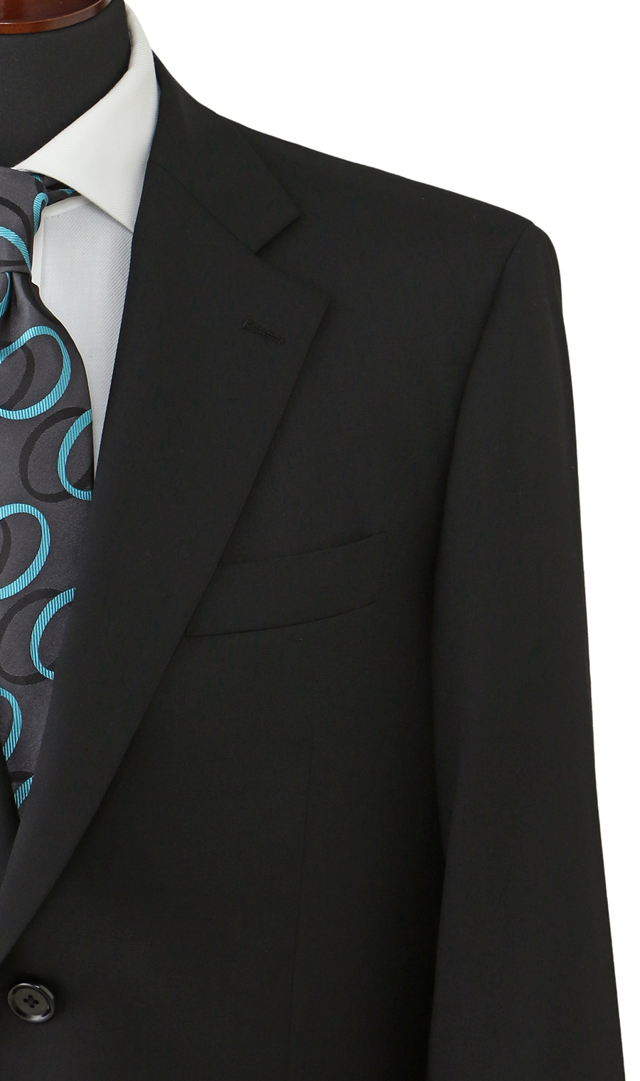 スタンダードスーツ【キング&トール】【ツーパンツ】 ブラック 体型:E体(大きいサイズ),号数(身長):8号(185cm)