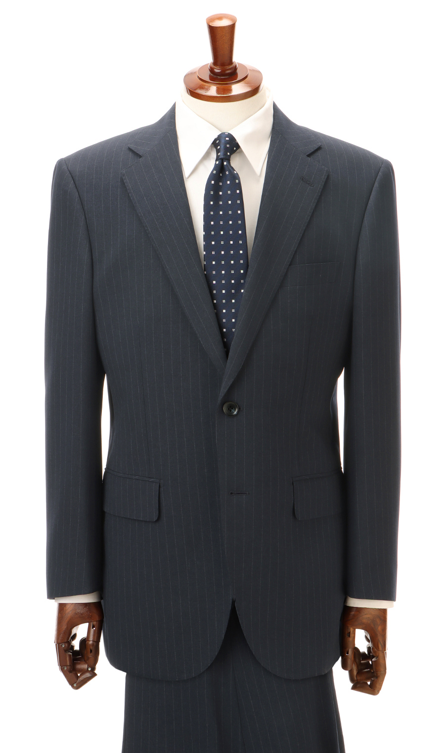 スタンダードスーツ【肩くるしくないスーツ】【ツーパンツ】【Plastics Smart】 ネイビー 体型:BE体(ゆったり型),号数(身長):6号(175cm)