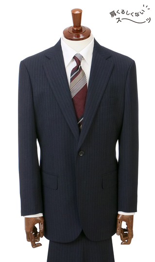 スタンダードスーツ【肩くるしくないスーツ】【ツーパンツ】【Plastics Smart】