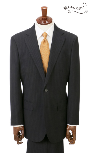 スタンダードスーツ【肩くるしくないスーツ】【ツーパンツ】【Plastics Smart】