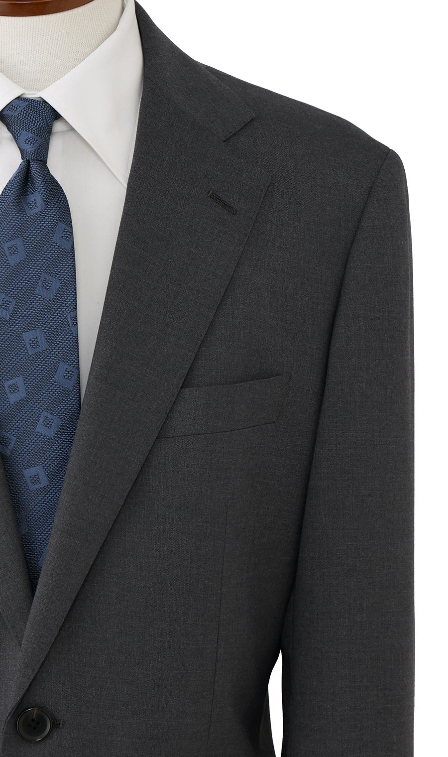 スタンダードスーツ【肩くるしくないスーツ】【ツーパンツ】【Plastics Smart】 グレー 体型:AB体(がっちり型),号数(身長):4号(165cm)