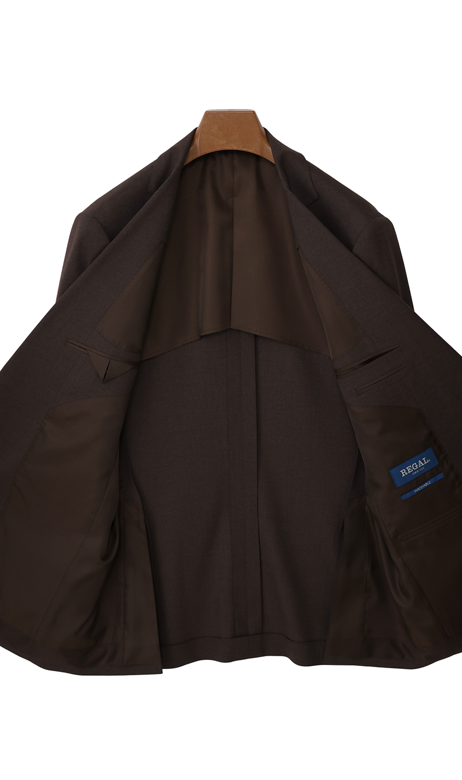 スタンダードスーツ【肩くるしくないスーツ】【ツーパンツ】【Plastics Smart】 ブラウン 体型:A体(標準型),号数(身長):5号(170cm)