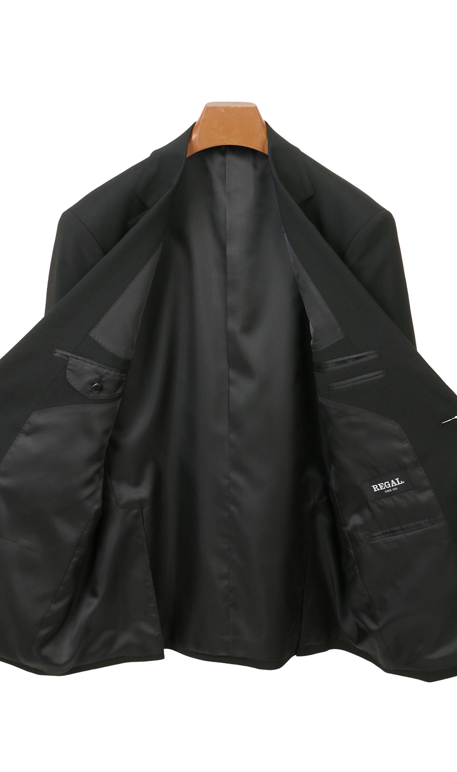 スタンダードスーツ【ツーパンツ】【Plastics Smart】 ブラック 体型:AB体(がっちり型),号数(身長):5号(170cm)