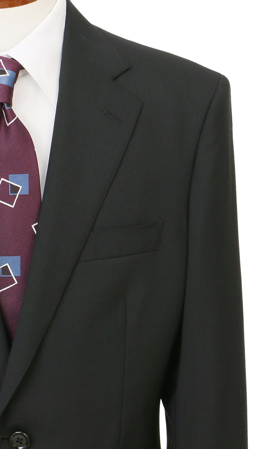 スタンダードスーツ【ツーパンツ】【Plastics Smart】 ブラック 体型:AB体(がっちり型),号数(身長):5号(170cm)