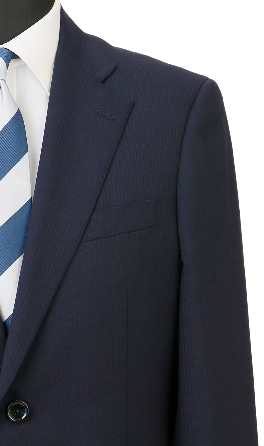 スタンダードスーツ【ツーパンツ】【キング&トール】【Plastics Smart】 ネイビー 体型:E体(大きいサイズ),号数（身長）:3号(160cm)