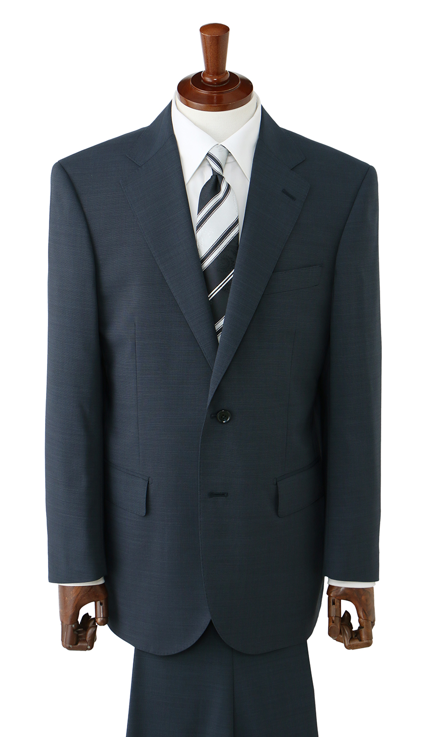 スタンダードスーツ【清涼】【ツーパンツ】【Plastics Smart】 ブルー 体型:AB体(がっちり型),号数（身長）:4号(165cm)