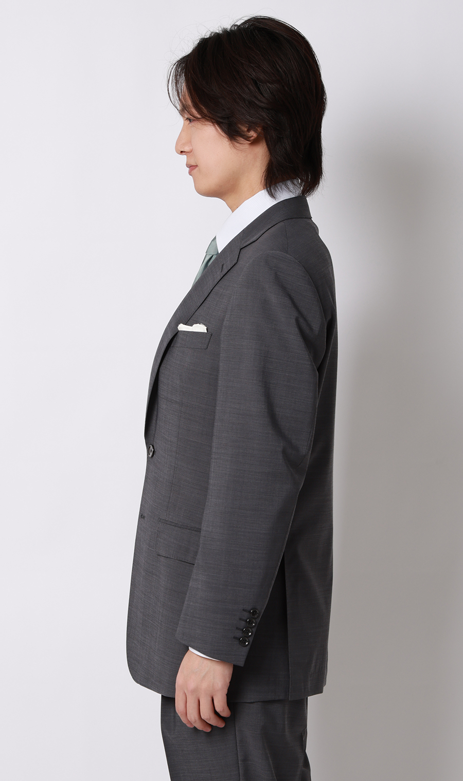 スタンダードスーツ【清涼】【ツーパンツ】【Plastics Smart】 チャコール 体型:A体(標準型),号数（身長）:4号(165cm)