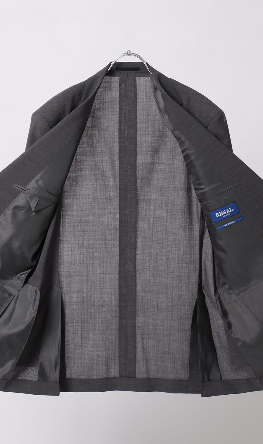 スタンダードスーツ【清涼】【ツーパンツ】【Plastics Smart】 チャコール 体型:A体(標準型),号数（身長）:4号(165cm)