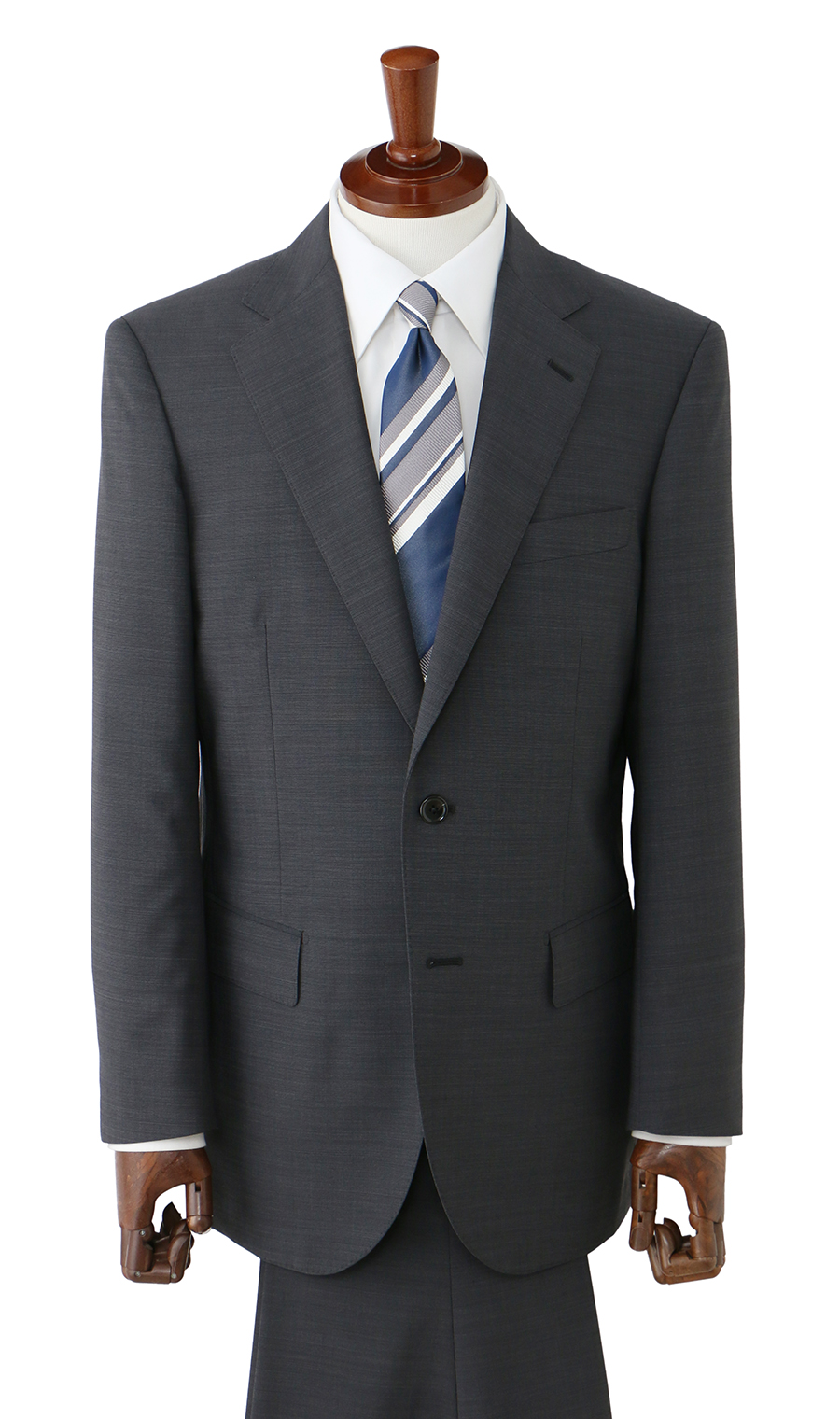 スタンダードスーツ【清涼】【ツーパンツ】【Plastics Smart】 チャコール 体型:A体(標準型),号数（身長）:4号(165cm)