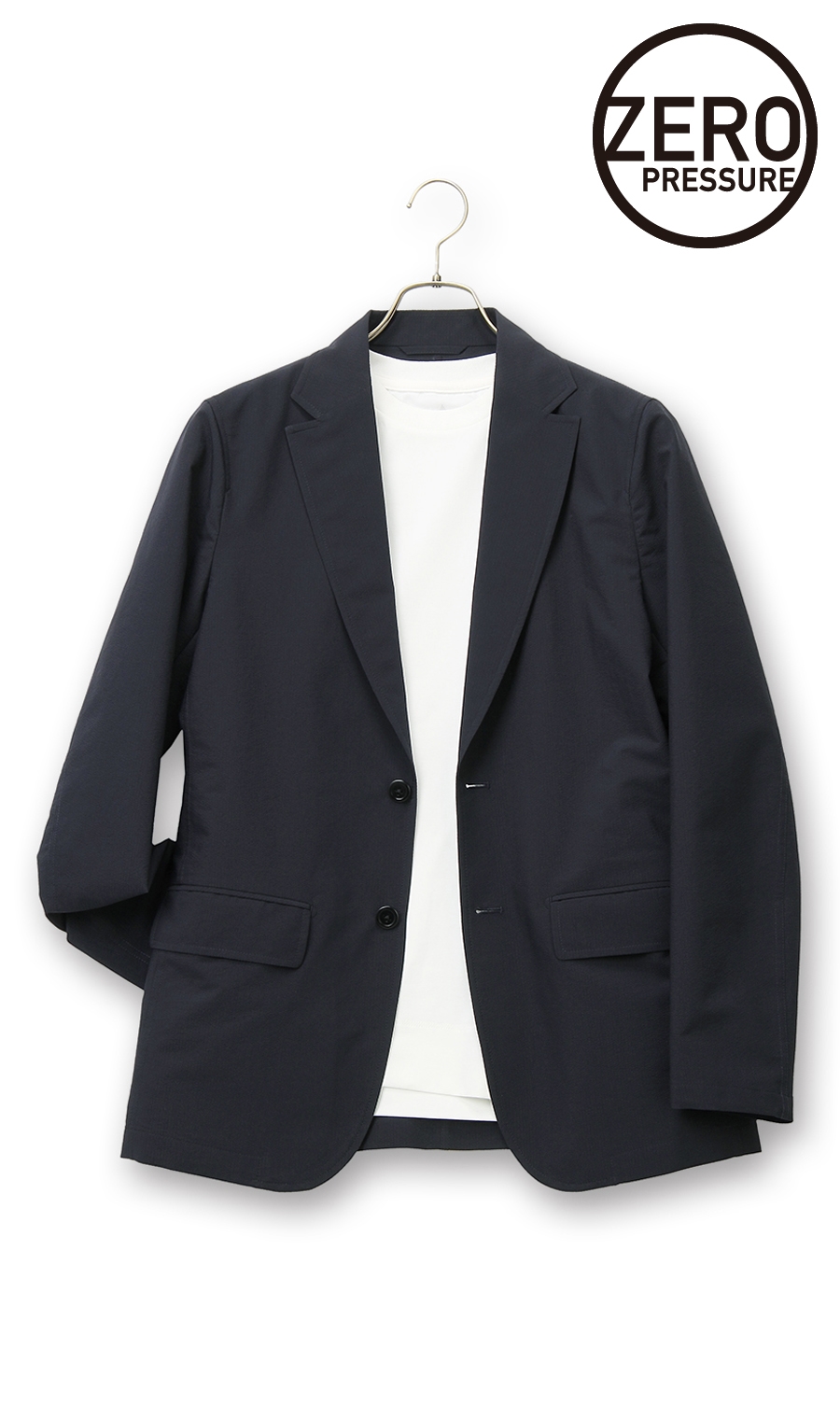 Zero Pressure Suit [Jacket] [4-Way Stretch] [Can be worn as a set] Navy S
