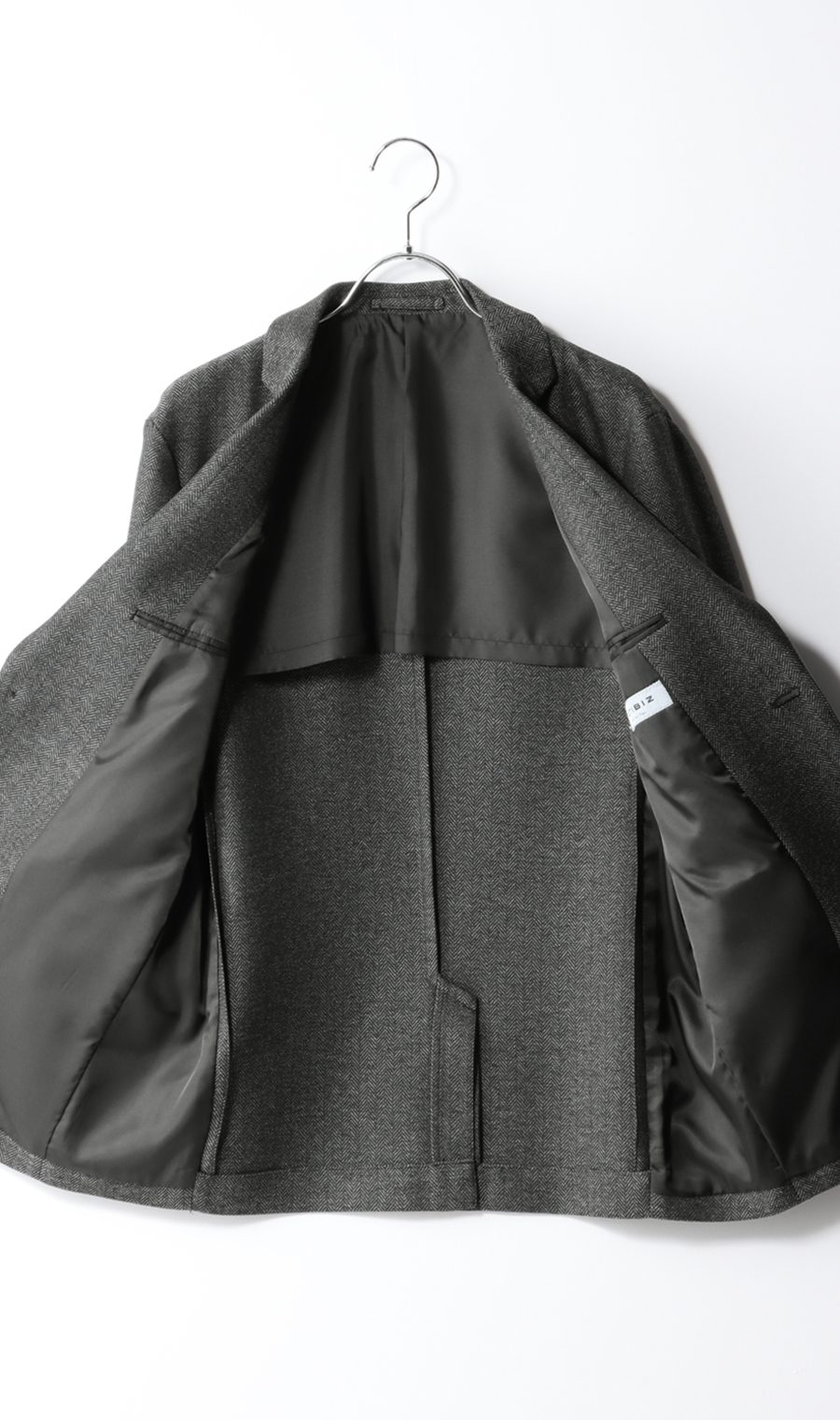 スタイリッシュジャケット《セットアップ着用可》 グレー S