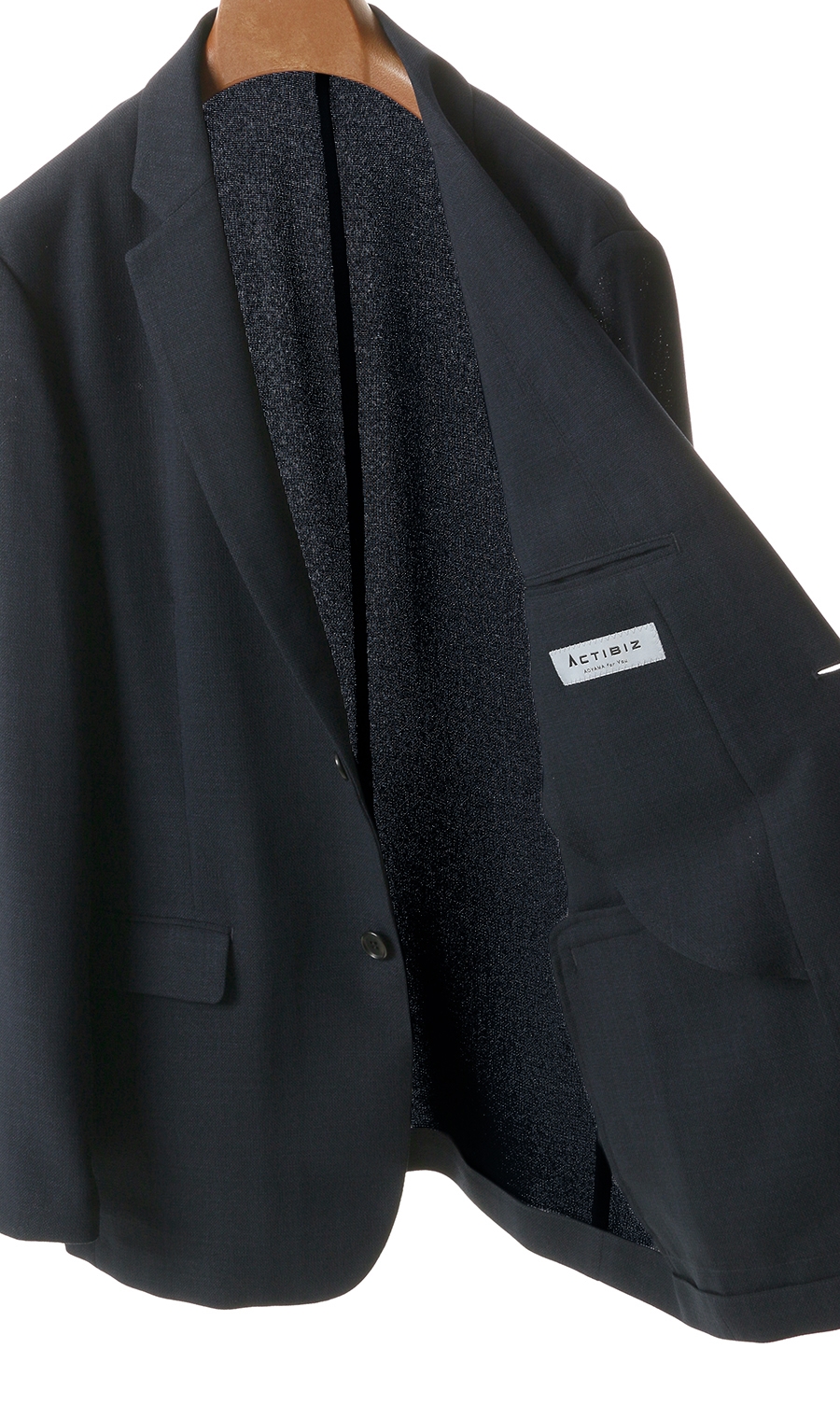 スタイリッシュジャケット《セットアップ着用可》 ネイビー LL