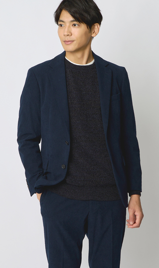 Stylish jacket [corduroy] [can be worn as a set]