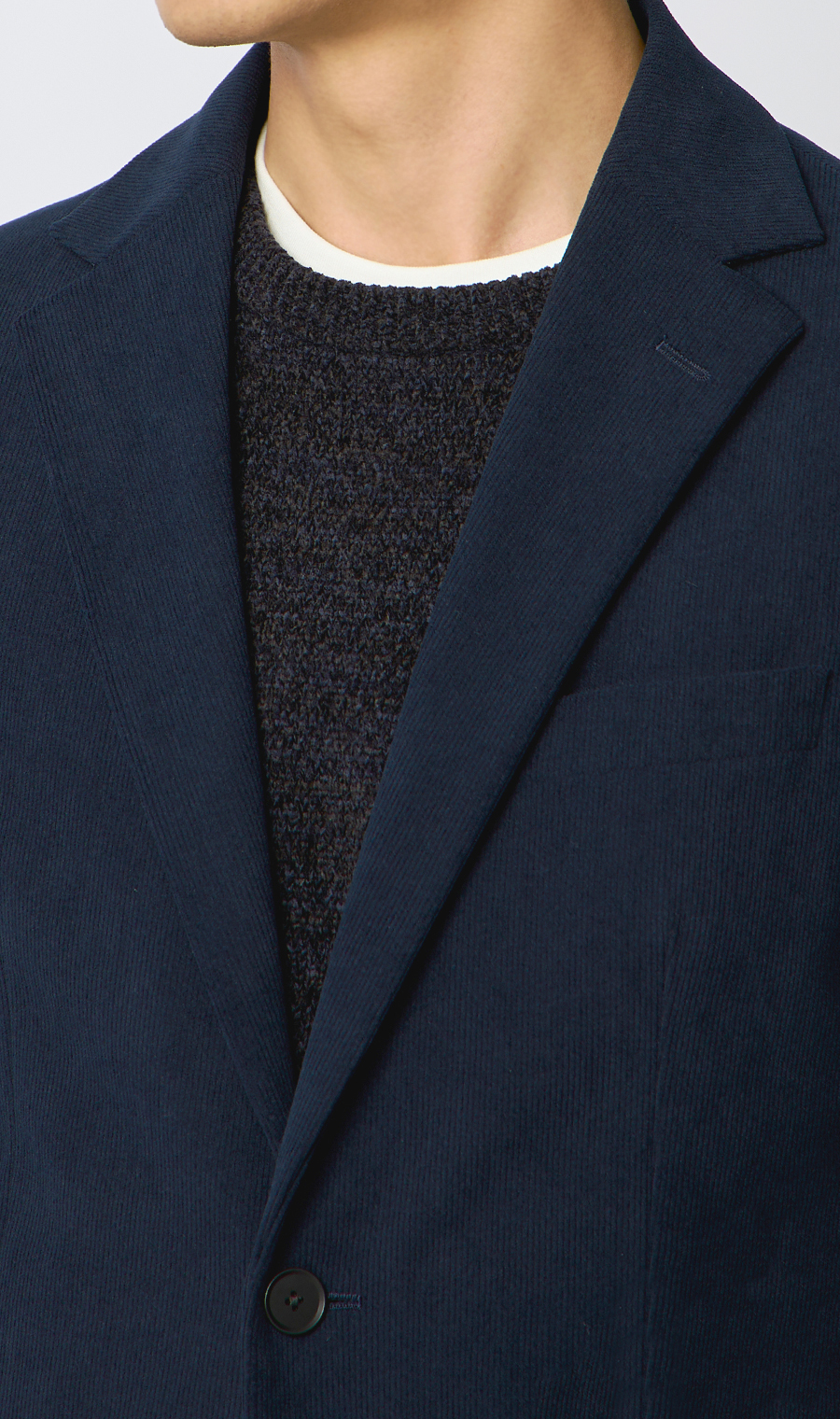 スタイリッシュジャケット【コーデュロイ】【セットアップ着用可】 ネイビー S