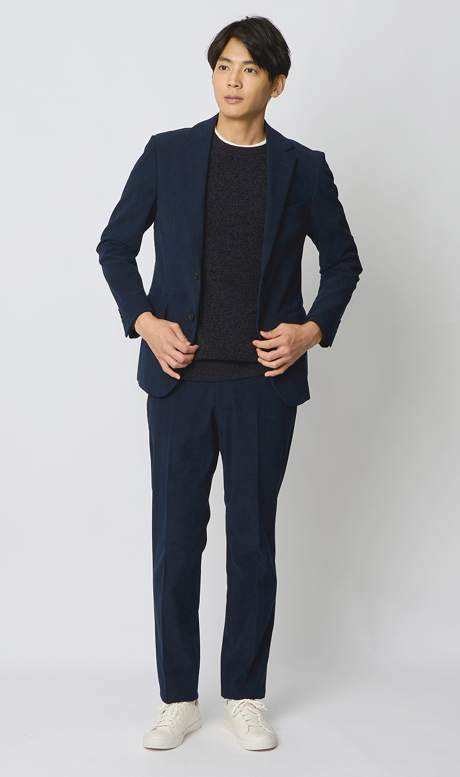 M.V.P. コーデュロイセットアップ ベージュ TRANS CONTINENTS 太畝コーデュロイ セットアップ