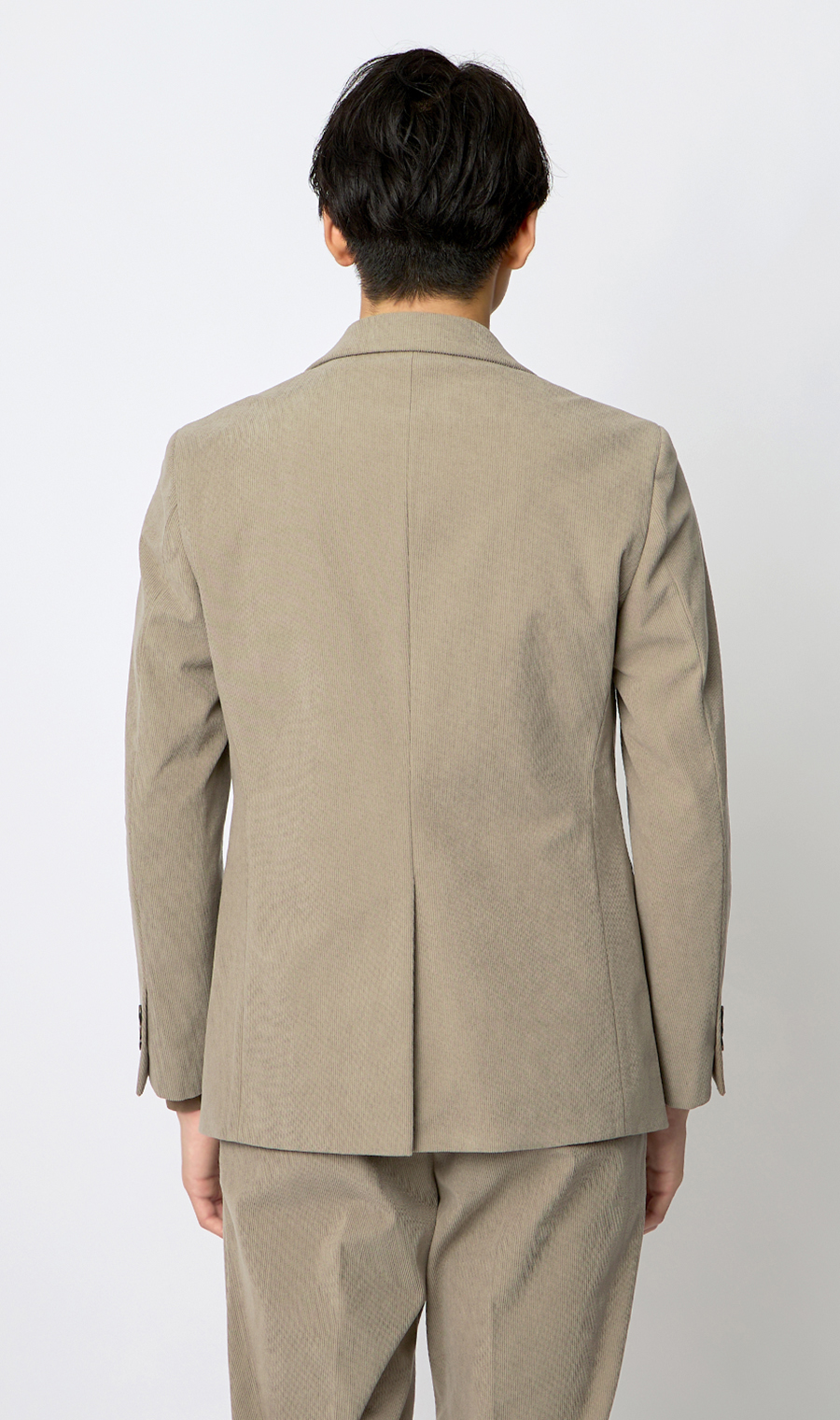 スタイリッシュジャケット【コーデュロイ】【セットアップ着用可】 ベージュ M