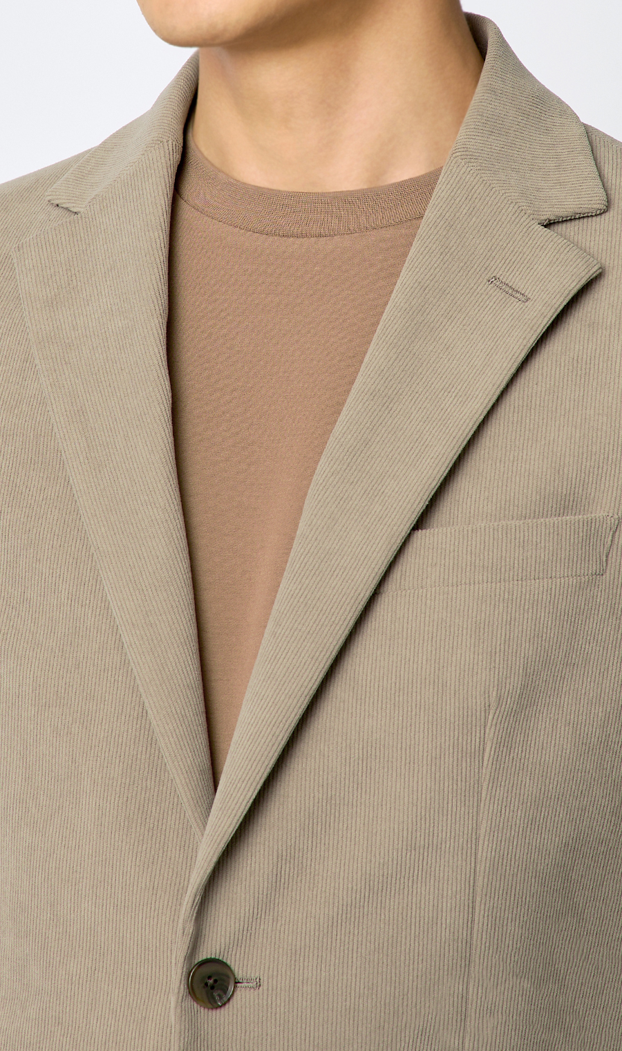 スタイリッシュジャケット【コーデュロイ】【セットアップ着用可】 ベージュ M