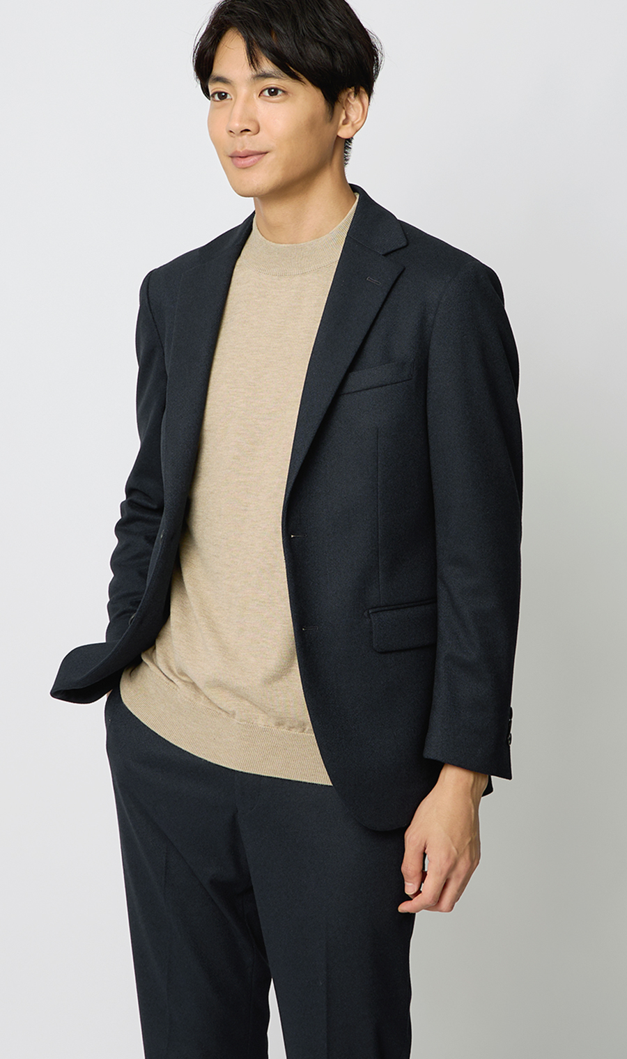 时尚外套 【ACTIVE JERSEY】 【可成套穿着】 藏青色M