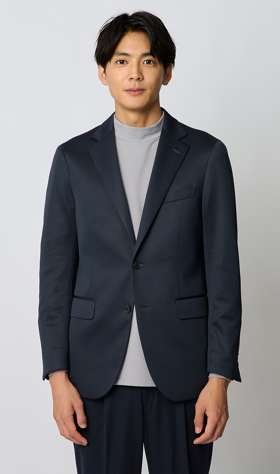 スタイリッシュジャケット【KARUISHI】【#すごジャケ】【セットアップ着用可】 ネイビー Wide 3L